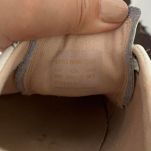 Kate Spade New York Pink White Leather Sneaker Model Iggy Size 8 - Picture 7 of 8